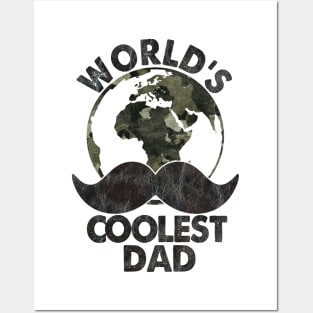 World's Coolest Dad Distressed Posters and Art